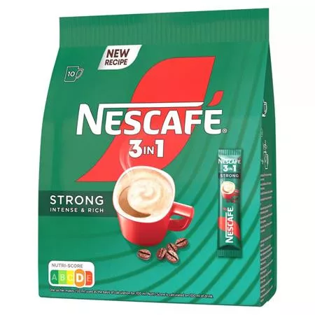 Instant kávé stick, 10x14 g, NESCAFÉ,  3in1 "Strong"