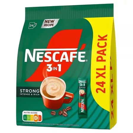 Instant kávé stick, 24x14 g, NESCAFÉ,  3in1 "Strong"