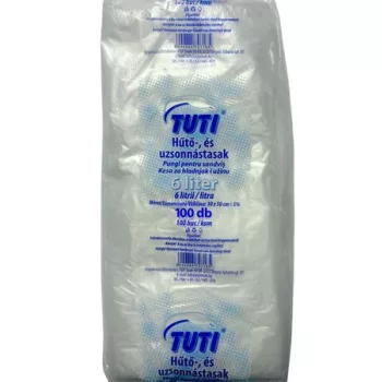   Hűtő- és uzsonnástasak, 6 l, 100 db, 30 x 50 cm, 9 µ, TUTI