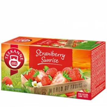   Gyümölcstea, 20x2,5 g, TEEKANNE "Strawberry Sunrise", eper