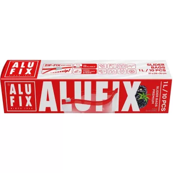 Cipzáras zacskó, 1 l, ALUFIX "Zipp Fix"