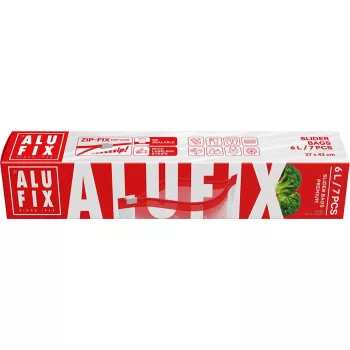 Cipzáras zacskó, 6 l, ALUFIX "Zipp Fix"