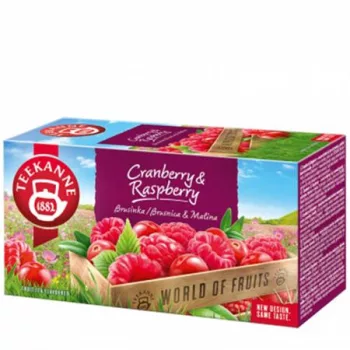   Gyümölcstea, 20x2,25 g, TEEKANNE "Piros bogyók", áfonya-málna