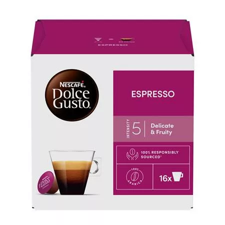 Kávékapszula, 16 x 5,5 g,  NESCAFÉ DOLCE GUSTO "Espresso"