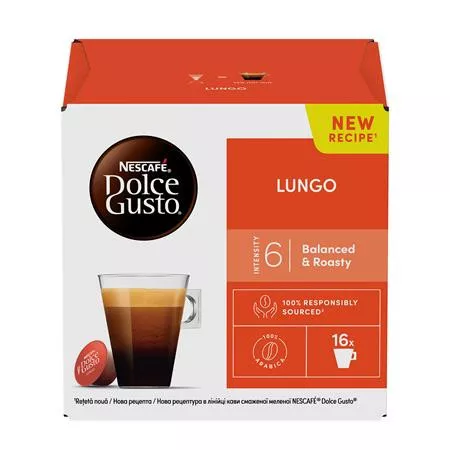 Kávékapszula, 16 db,  NESCAFÉ DOLCE GUSTO "Caffé Lungo"