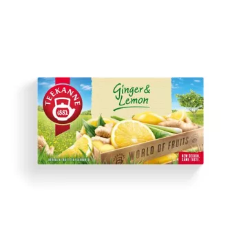   Gyümölcstea, 20x1,75 g, TEEKANNE "World of Fruits", gyömbér-citrom