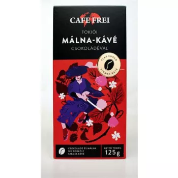   Kávé, pörkölt, szemes, 125 g, CAFE FREI "Tokiói csokoládés-málna"