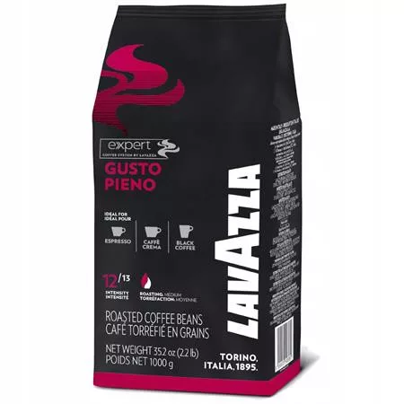 Kávé, pörkölt, szemes, 1000 g, LAVAZZA "Gusto Pieno"