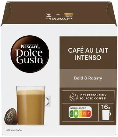 Kávékapszula, 16 db, NESCAFÉ DOLCE GUSTO "Café au Lait Intenso"