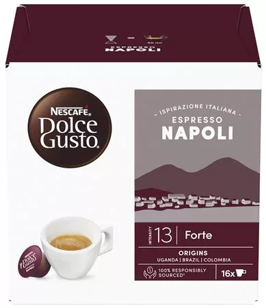 Kávékapszula, 16 db, NESCAFÉ DOLCE GUSTO "Espresso Napoli"