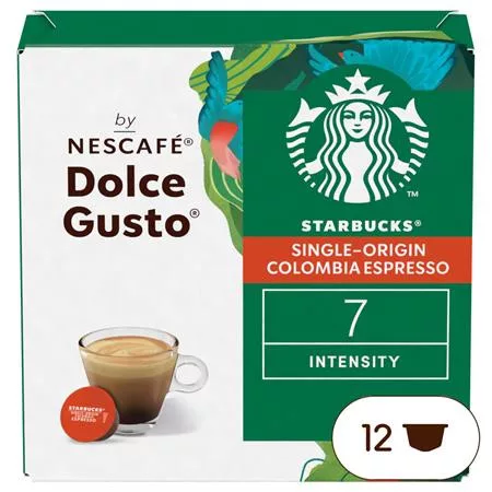 Kávékapszula, 12 db, STARBUCKS by Dolce Gusto®, "Espresso Colombia"