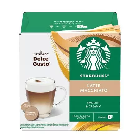 Kávékapszula, 12 db, STARBUCKS by Dolce Gusto®, "Latte Macchiato"