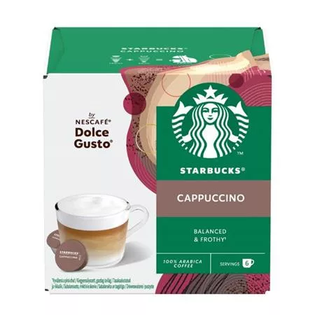 Kávékapszula, 12 db, STARBUCKS by Dolce Gusto®, "Cappuccino"