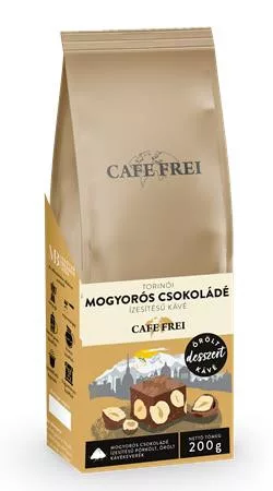 Kávé, pörkölt, őrölt, 200 g, CAFE FREI "Torinói mogyorós csokoládé"
