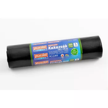   Nagykukazsák, extra erős, 200 l, 5 db, 100x120 cm, 40 µ, MAZZINI "Premium", fekete