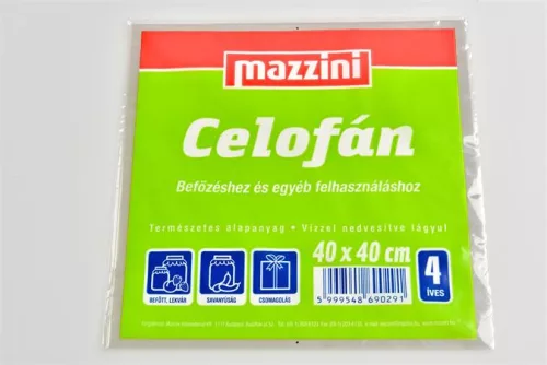 Celofán, 4 ív, 40x40 cm, MAZZINI