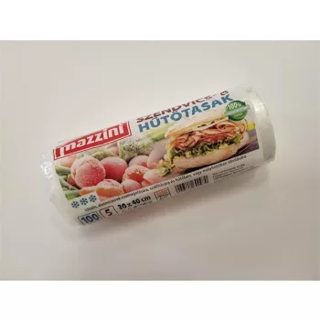   Hűtő- és uzsonnástasak, 100 db, 30x40 cm, 5 l, MAZZINI, átlátszó