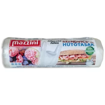   Hűtő- és uzsonnástasak, köthető füles, 3 l, MAZZINI, átlátszó