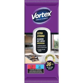   Nedves törlőkendő, univerzális, visszazárható tetővel, 36 db, VORTEX, extra erős