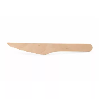 Kés, fa, egyszer használatos, 16 cm, 100 db