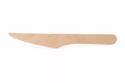 Kés, fa, egyszer használatos, 16 cm, 100 db