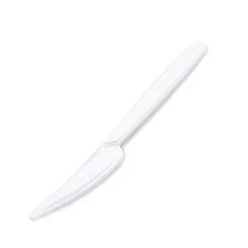   Kés, műanyag, többször használatos, 18 cm, 50 db "Premium", fehér