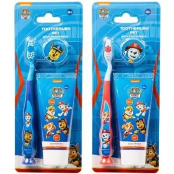   Fogkrém és fogkefe szett, gyerekeknek, 3+, "Paw Patrol", vegyes színek