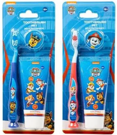 Fogkrém és fogkefe szett, gyerekeknek, 3+, "Paw Patrol", vegyes színek