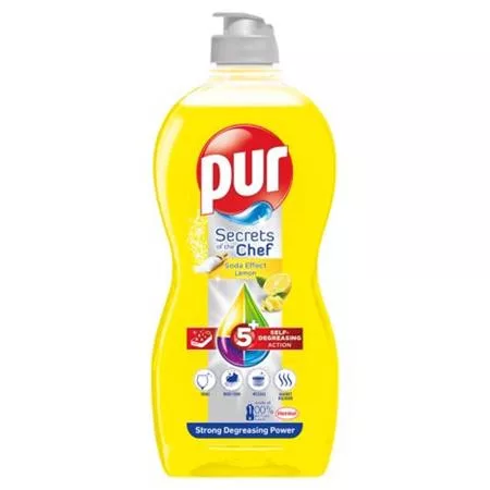 Mosogatószer, 450 ml, PUR, citrom