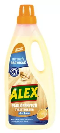 Padlótisztító folyadék, laminált padlóhoz, 750 ml, ALEX "Extra ragyogás", narancs illattal