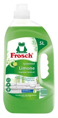 Mosogatószer, utántöltő, 5 l, FROSCH, zöld citrom