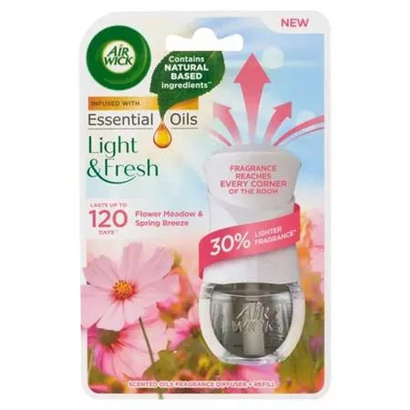 Illatosító készülék, elektromos, 19 ml, AIR WICK "Life scents", tavaszi virágos mező