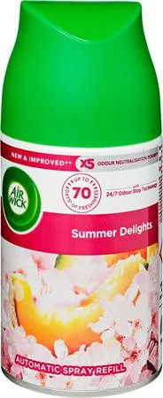 Illatosító készülék utántöltő, automata, 250 ml, AIR WICK "Freshmatic", nyári hangulatok
