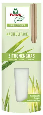 Légfrissítő, 90 ml, utántöltő, FROSCH "Oase", citromfű