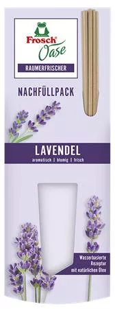 Légfrissítő, 90 ml, utántöltő, FROSCH "Oase", levendula