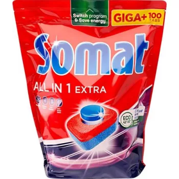   Mosogatógéptabletta, 100 db, SOMAT "All in 1 Extra"
