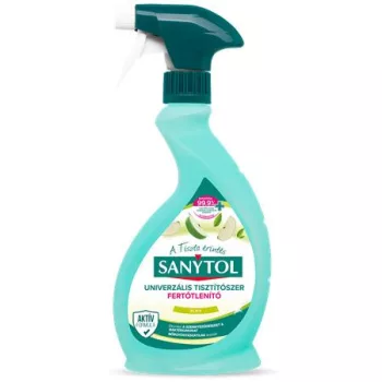   Általános tisztító- és fertőtlenítő spray, 500 ml, SANYTOL, alma