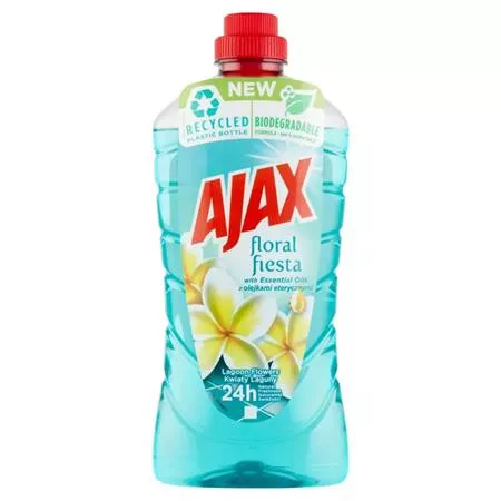 Általános tisztítószer, 1 l, AJAX "Floral Fiesta", lagoon flowers, türkiz