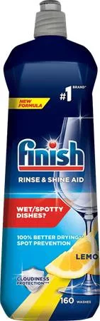Gépi öblítőszer, 800 ml, FINISH, "Rinse&Shine Aid", lemon