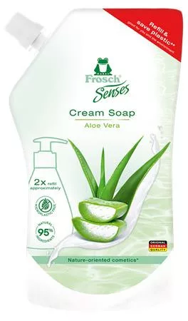 Folyékony szappan utántöltő, 0,5 l, FROSCH, aloe vera