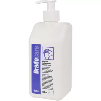   Kézápoló krém, munkavédelmi, glicerines, pumpás, 500 ml, BRADOCARE