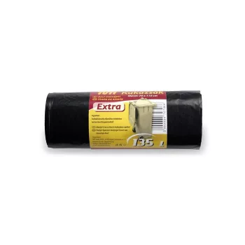   Szemeteszsák, extra erős, 135 l, 10 db, 70x110 cm, 27 µ, TUTI "Extra", fekete