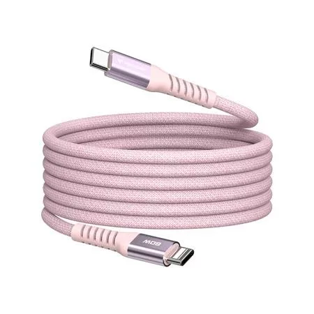 USB kábel, USB-C - USB-C, 1,2 m, 60W, mágneses, VERBATIM, rózsaszín