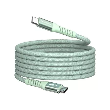 USB kábel, USB-C - USB-C, 1,2 m, 100W, mágneses, VERBATIM, zöld
