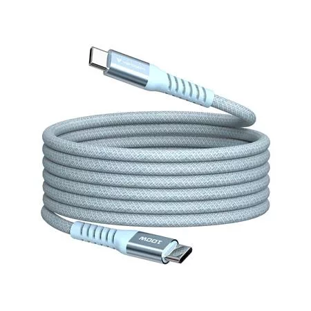 USB kábel, USB-C - USB-C, 1,2 m, 100W, mágneses, VERBATIM, kék