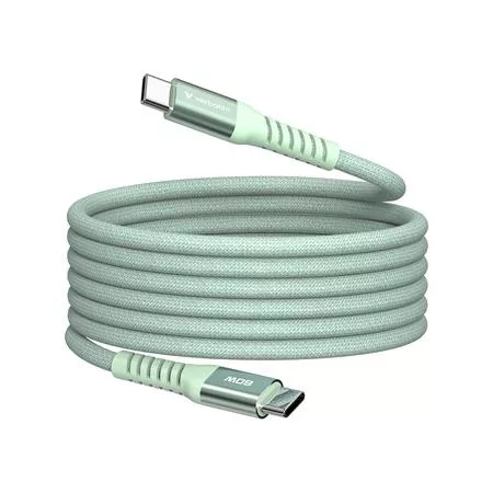 USB kábel, USB-C - USB-C, 1,2 m, 60W, mágneses, VERBATIM, zöld