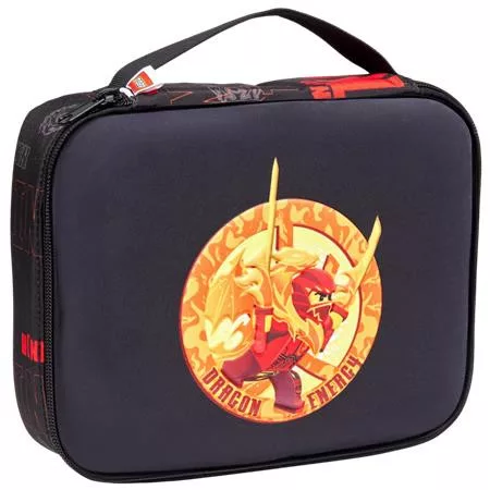 Uzsonnás táska, LEGO "Ninjago Dragon Energy", fekete-mintás