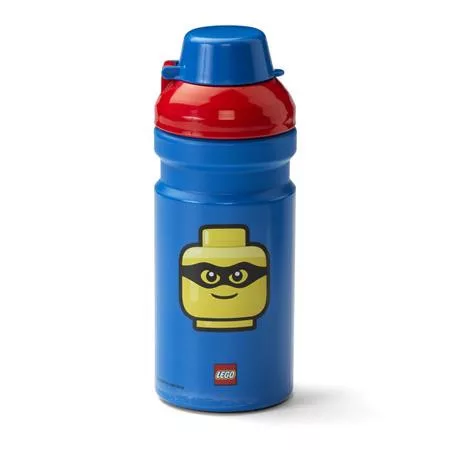 Kulacs, 390 ml, LEGO "Classic", kék-piros-mintás