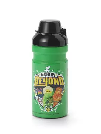 Kulacs, 390 ml, LEGO "Ninjago", zöld-fekete-mintás