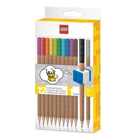 Színes ceruza készlet, LEGO, 12 különböző szín